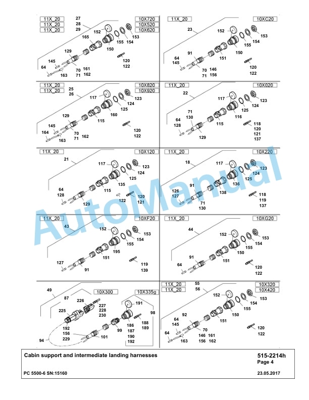 Komatsu PC5500-6 Hydraulic Excavator Parts Manual G15160-3