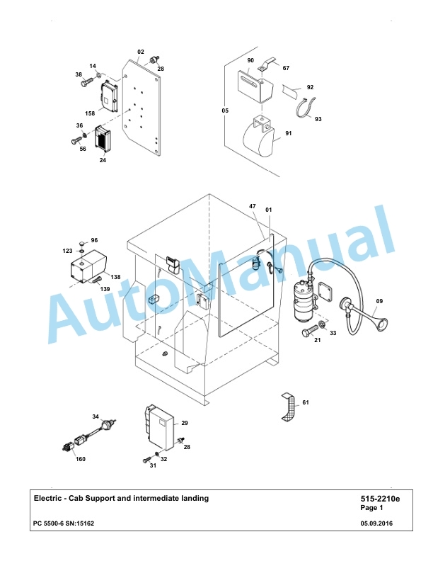 Komatsu PC5500-6 Hydraulic Excavator Parts Manual G15162-3