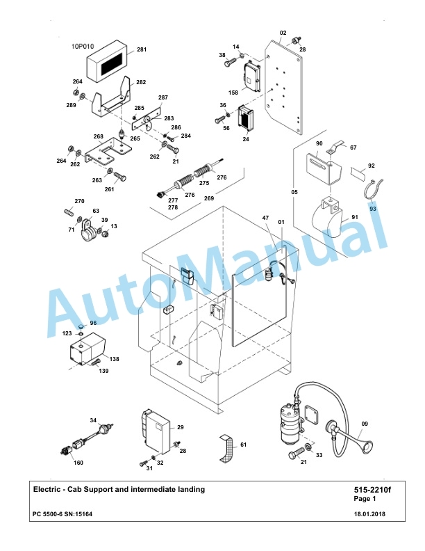 Komatsu PC5500-6 Hydraulic Excavator Parts Manual G15164-3