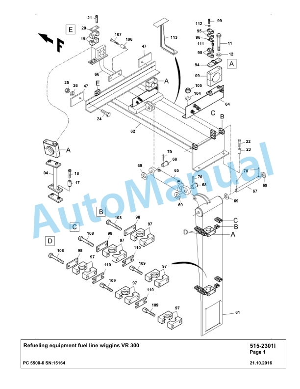 Komatsu PC5500-6 Hydraulic Excavator Parts Manual G15164-4