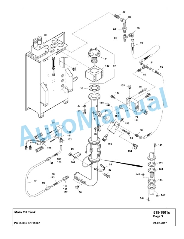Komatsu PC5500-6 Hydraulic Excavator Parts Manual G15167-2