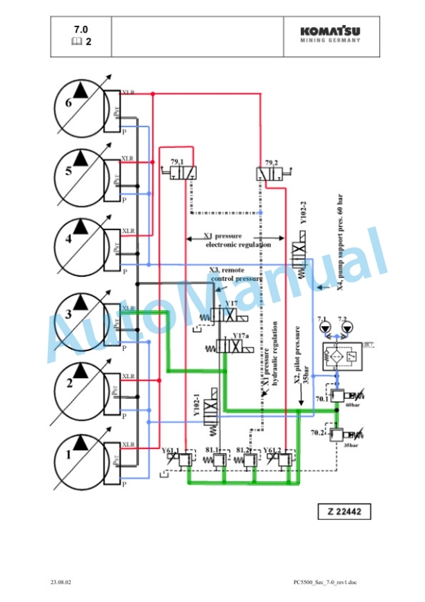 Komatsu PC5500-6 Hydraulic Mining Shovel Service Manual SMPC550015012-3