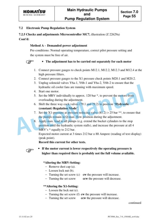 Komatsu PC5500-6 Hydraulic Mining Shovel Service Manual SMPC550015016-3