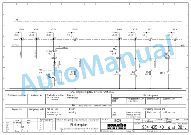 Komatsu PC5500-6 Hydraulic Mining Shovel Shop Manual PC5500615025SM-3