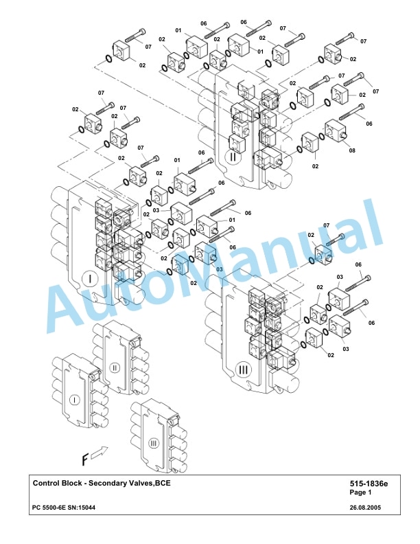 Komatsu PC5500-6E Hydraulic Excavator Parts Manual G15044-2