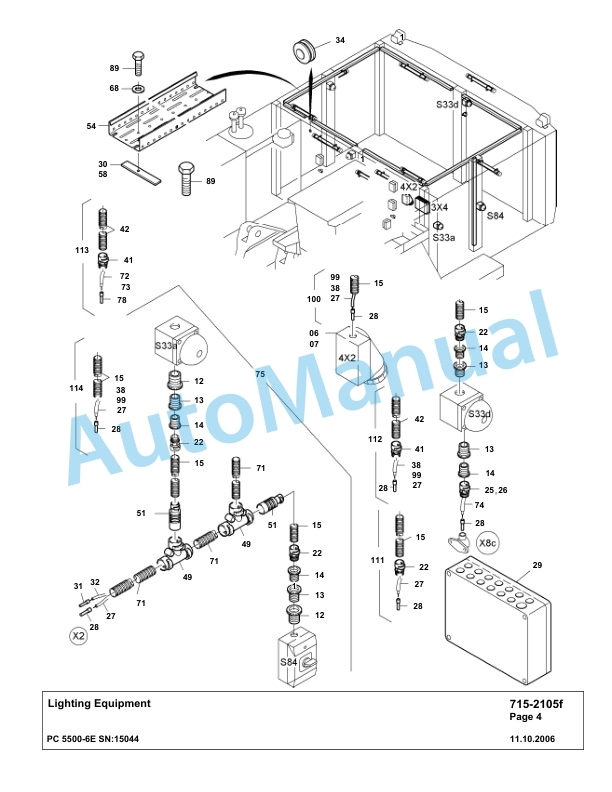 Komatsu PC5500-6E Hydraulic Excavator Parts Manual G15044-4
