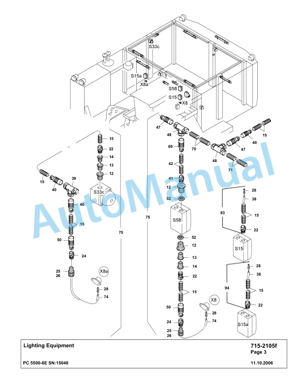 Komatsu PC5500-6E Hydraulic Excavator Parts Manual G15048-4