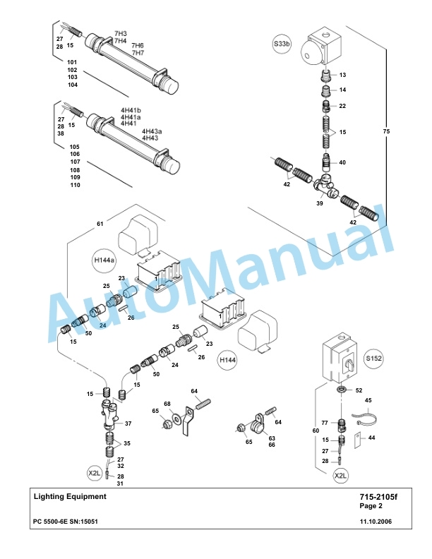 Komatsu PC5500-6E Hydraulic Excavator Parts Manual G15051-4