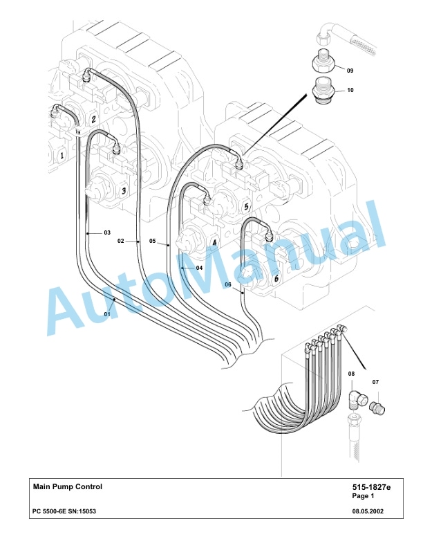 Komatsu PC5500-6E Hydraulic Excavator Parts Manual G15053-2
