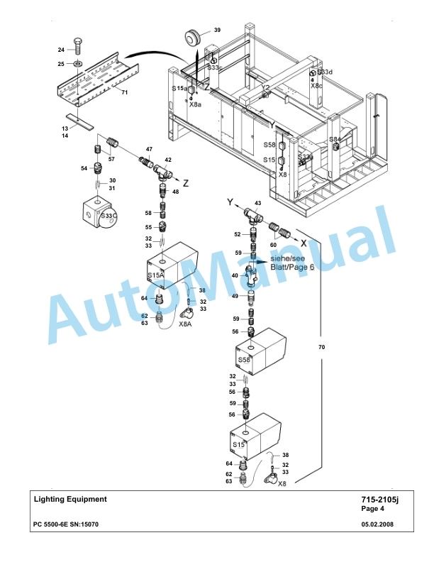 Komatsu PC5500-6E Hydraulic Excavator Parts Manual G15070-4