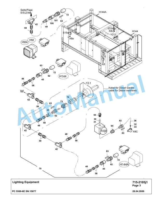 Komatsu PC5500-6E Hydraulic Excavator Parts Manual G15077-4