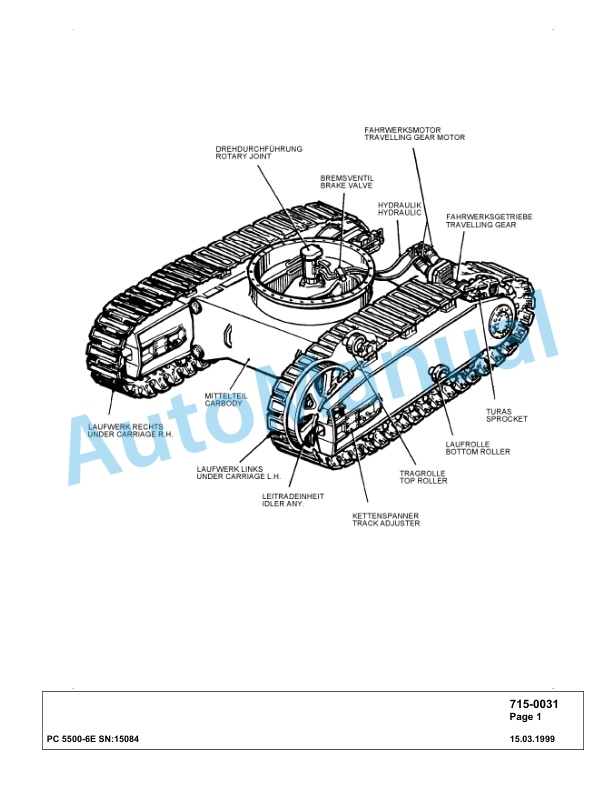 Komatsu PC5500-6E Hydraulic Excavator Parts Manual G15084-3