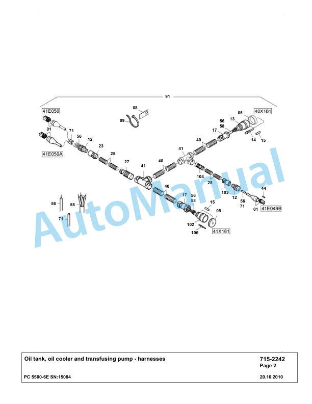 Komatsu PC5500-6E Hydraulic Excavator Parts Manual G15084-4