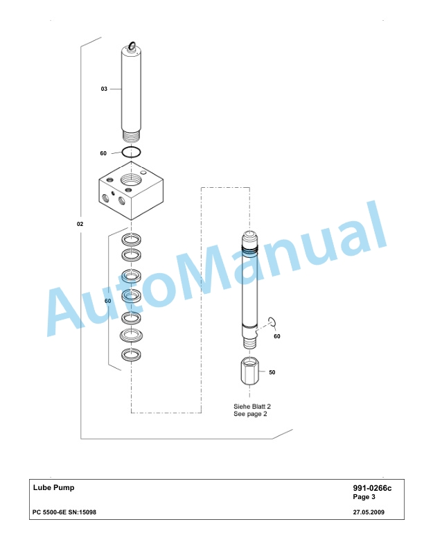 Komatsu PC5500-6E Hydraulic Excavator Parts Manual G15098-5