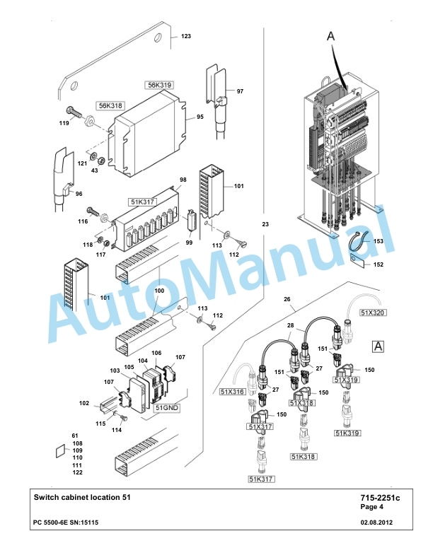 Komatsu PC5500-6E Hydraulic Excavator Parts Manual G15115-4