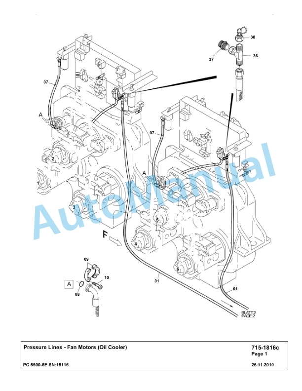 Komatsu PC5500-6E Hydraulic Excavator Parts Manual G15116-3