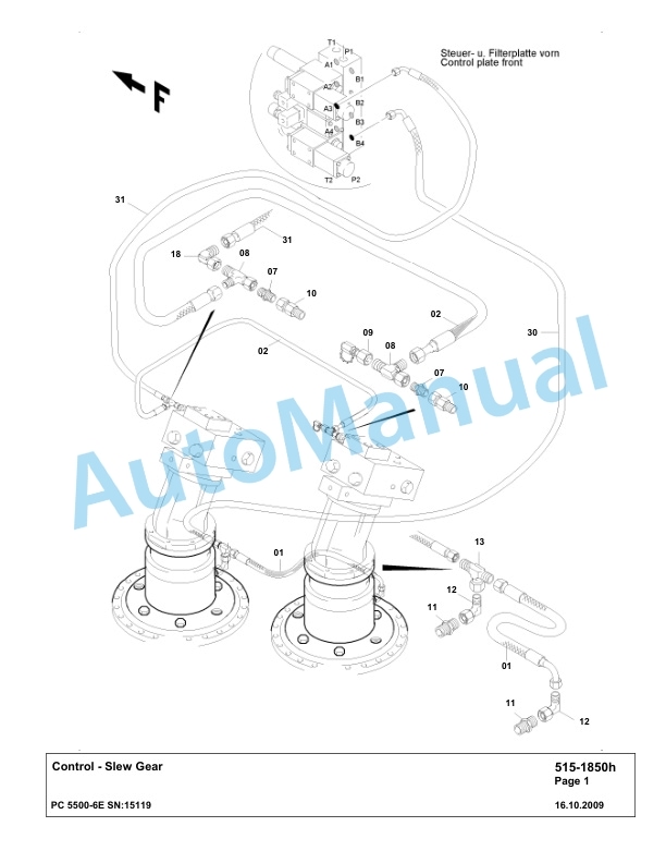 Komatsu PC5500-6E Hydraulic Excavator Parts Manual G15119-2