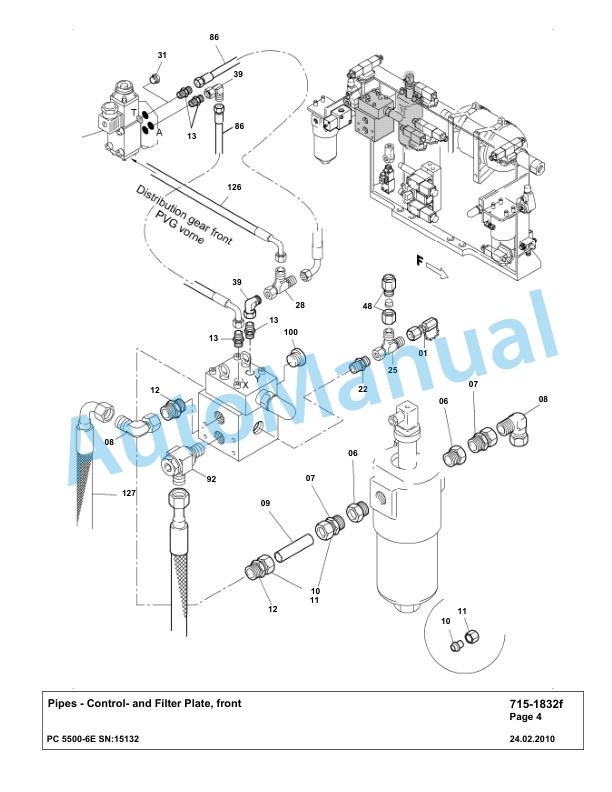 Komatsu PC5500-6E Hydraulic Excavator Parts Manual G15132-3