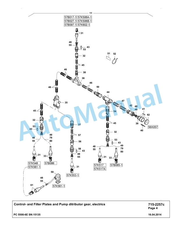 Komatsu PC5500-6E Hydraulic Excavator Parts Manual G15135-4