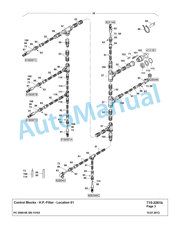 Komatsu PC5500-6E Hydraulic Excavator Parts Manual G15163-4