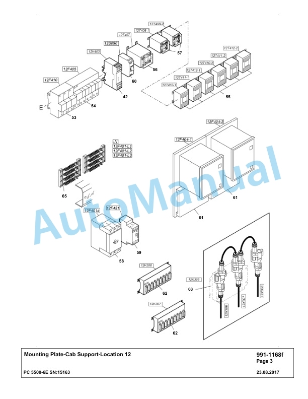 Komatsu PC5500-6E Hydraulic Excavator Parts Manual G15163-5