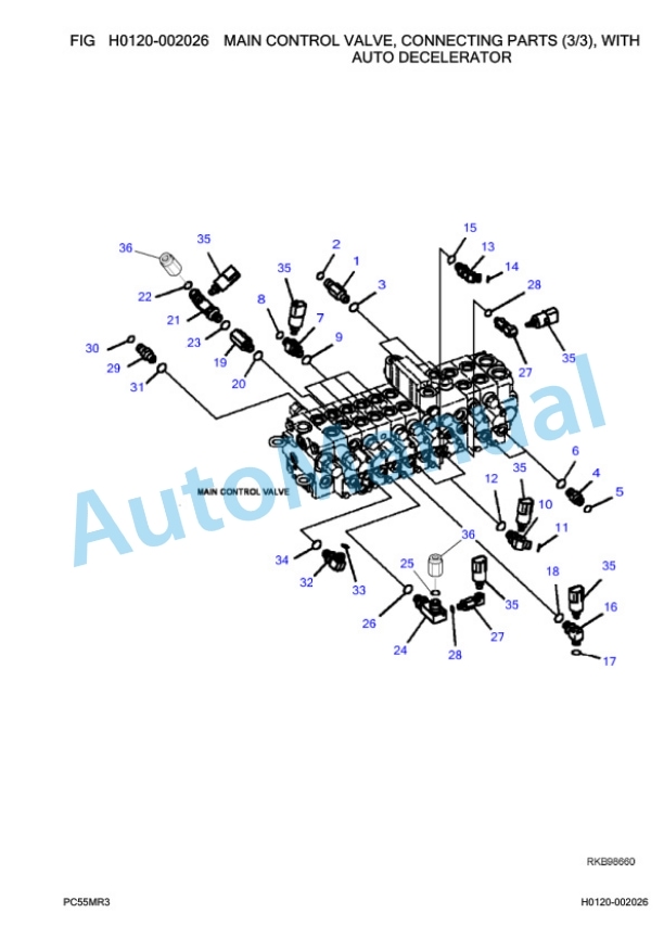 Komatsu PC55MR-3 Hydraulic Excavator Parts Manual F30003-2