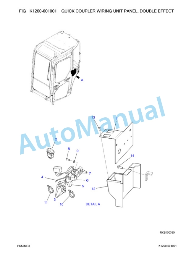 Komatsu PC55MR-3 Hydraulic Excavator Parts Manual F30003-5