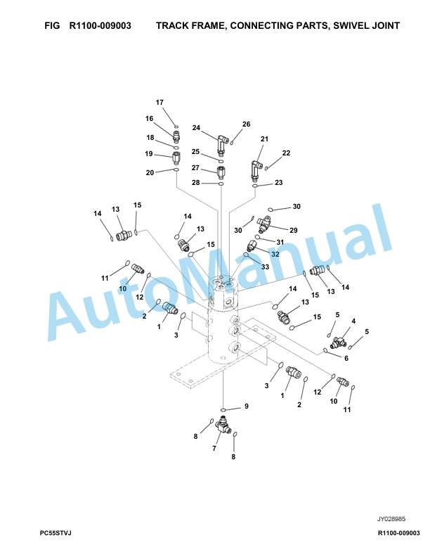 Komatsu PC55MR-5E0 Hydraulic Excavator Parts Manual 9101-UP-5