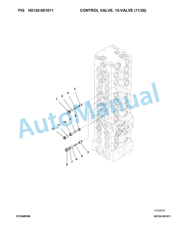 Komatsu PC55MR-5E0 Hydraulic Excavator Parts Manual F60003-UP-2
