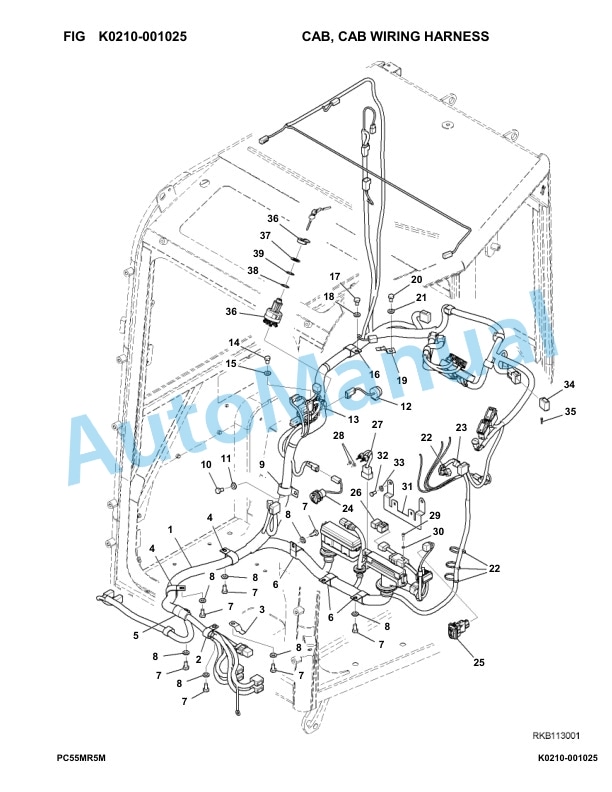 Komatsu PC55MR-5E0 Hydraulic Excavator Parts Manual F60003-UP-3