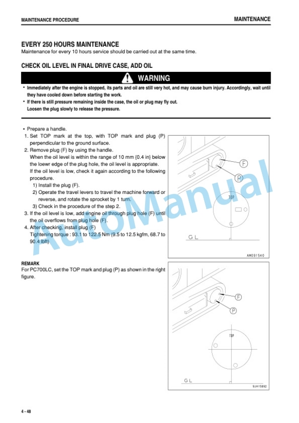 Komatsu PC600-8E0, PC600LC-8E0, PC650-8E0, PC650LC-8E0, PC700LC-8E0 Hydraulic Excavator Operation and Maintenance Manual PEN01809-00-5