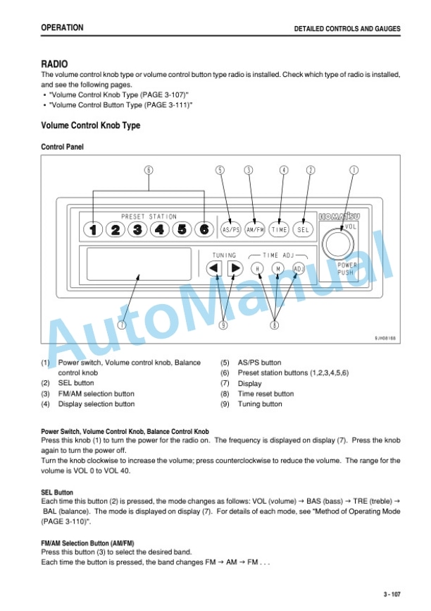 Komatsu PC600-8E0, PC600LC-8E0, PC650-8E0, PC650LC-8E0, PC700LC-8E0 Hydraulic Excavator Operation and Maintenance Manual TEN01084-01-3