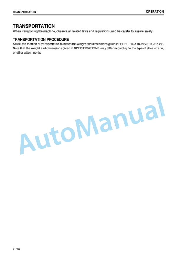 Komatsu PC70-8 Hydraulic Excavator Operation and Maintenance Manual YEAM202400-00-4