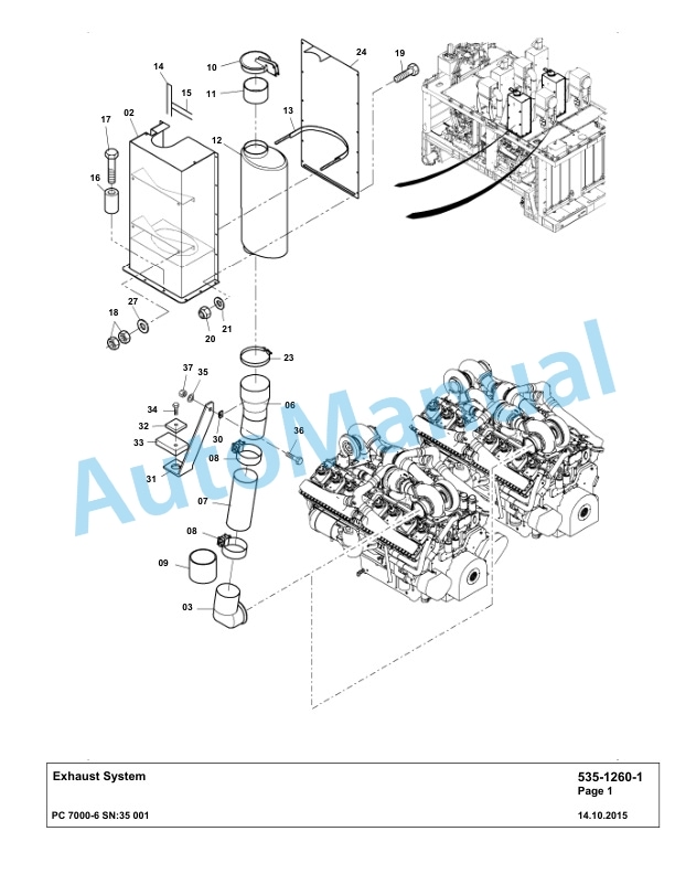 Komatsu PC7000-6 Hydraulic Excavator Parts Manual G35001-2