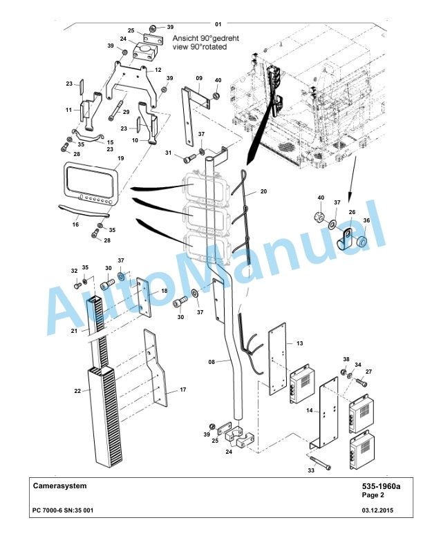 Komatsu PC7000-6 Hydraulic Excavator Parts Manual G35001-3