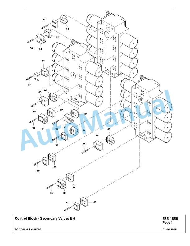Komatsu PC7000-6 Hydraulic Excavator Parts Manual G35002-3