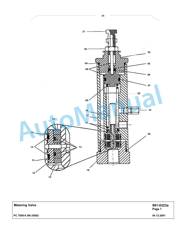 Komatsu PC7000-6 Hydraulic Excavator Parts Manual G35002-5