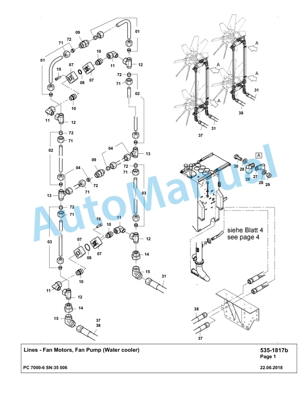 Komatsu PC7000-6 Hydraulic Excavator Parts Manual G35006-2