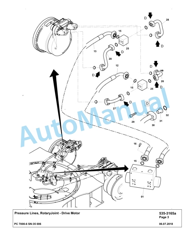 Komatsu PC7000-6 Hydraulic Excavator Parts Manual G35006-3