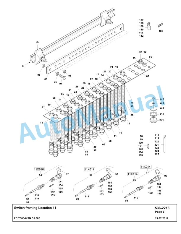 Komatsu PC7000-6 Hydraulic Excavator Parts Manual G35006-4
