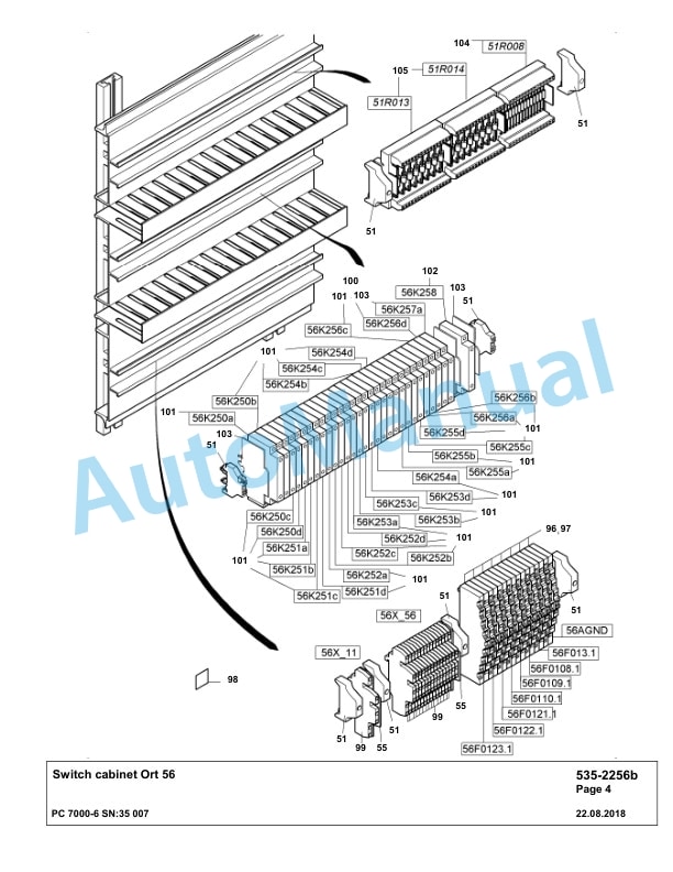 Komatsu PC7000-6 Hydraulic Excavator Parts Manual G35007-4