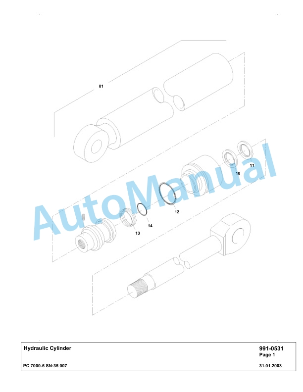 Komatsu PC7000-6 Hydraulic Excavator Parts Manual G35007-5