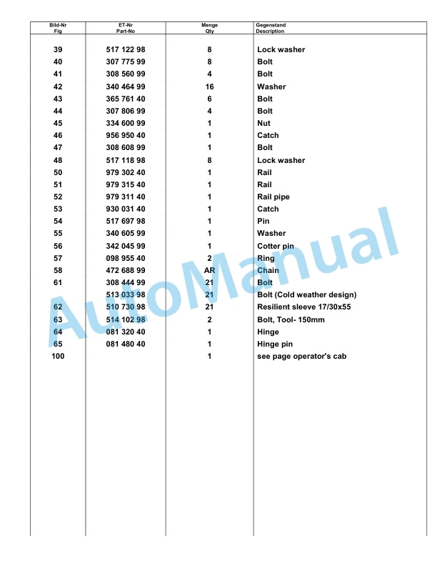 Komatsu PC7000-6 Hydraulic Excavator Parts Manual G35008-3