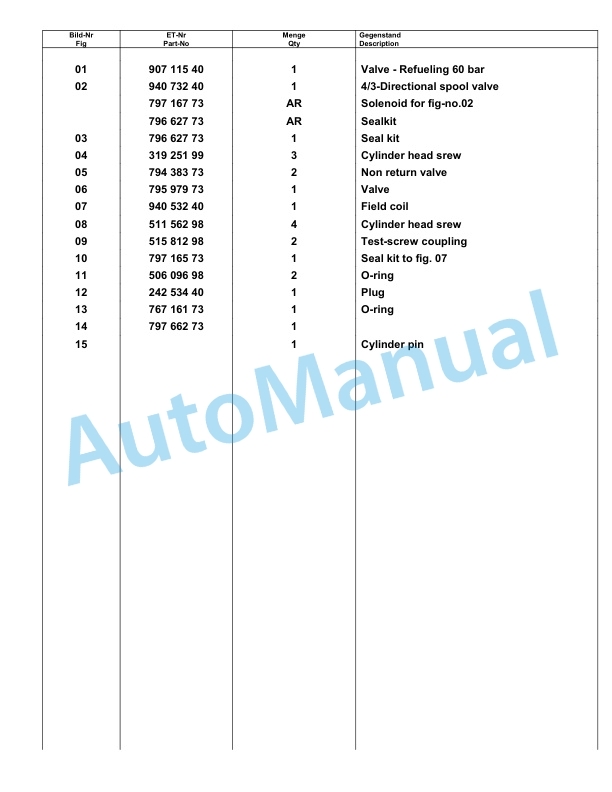 Komatsu PC7000-6 Hydraulic Excavator Parts Manual G35008-5