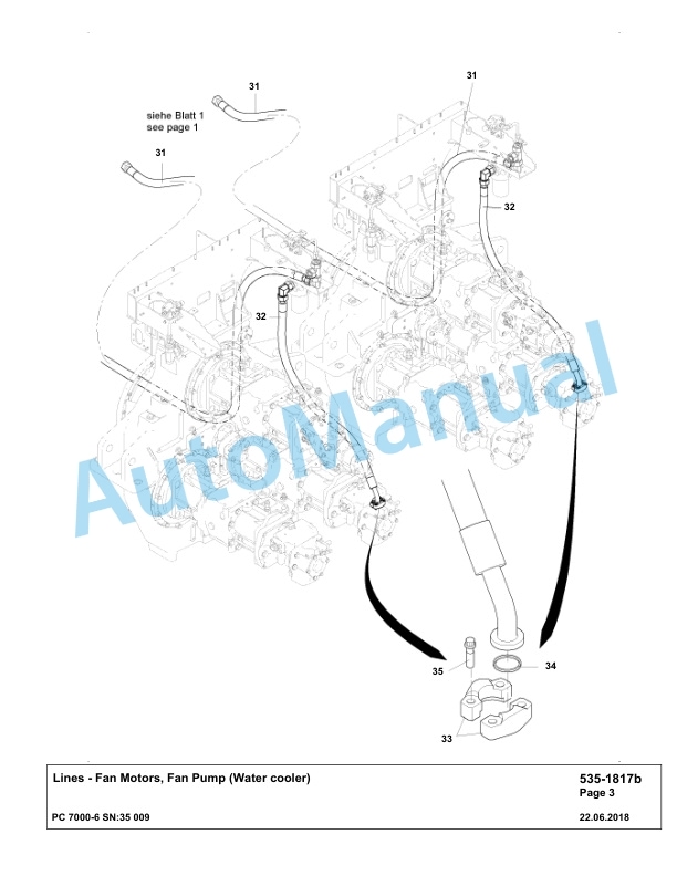 Komatsu PC7000-6 Hydraulic Excavator Parts Manual G35009-2