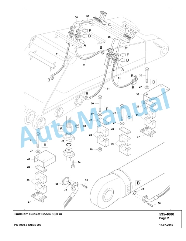 Komatsu PC7000-6 Hydraulic Excavator Parts Manual G35009-3