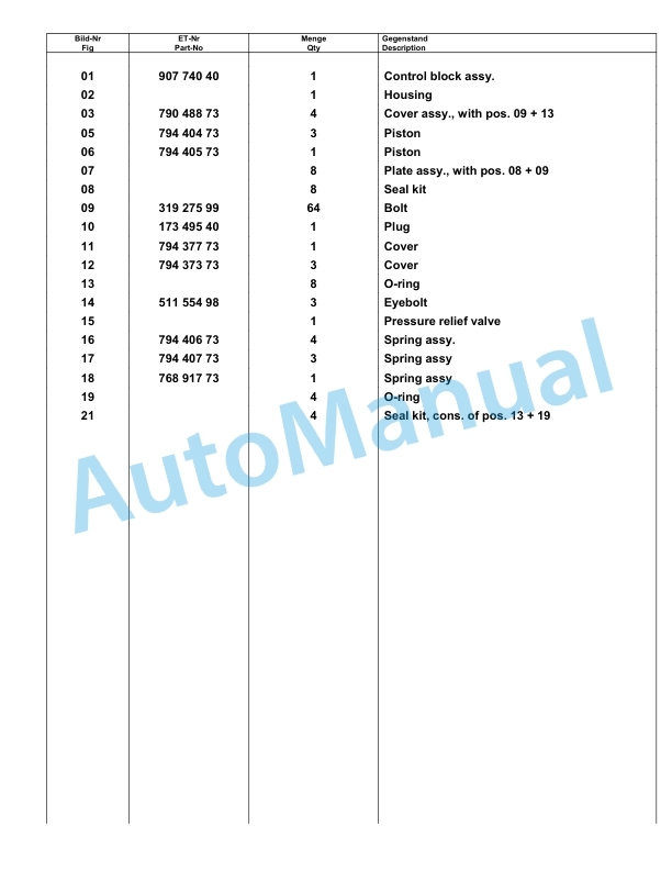 Komatsu PC7000-6 Hydraulic Excavator Parts Manual G35009-5
