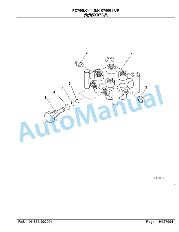 Komatsu PC700LC-11 Hydraulic Excavator Parts Manual K70001-up-3