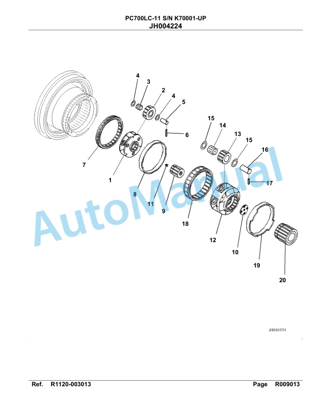 Komatsu PC700LC-11 Hydraulic Excavator Parts Manual K70001-up-5