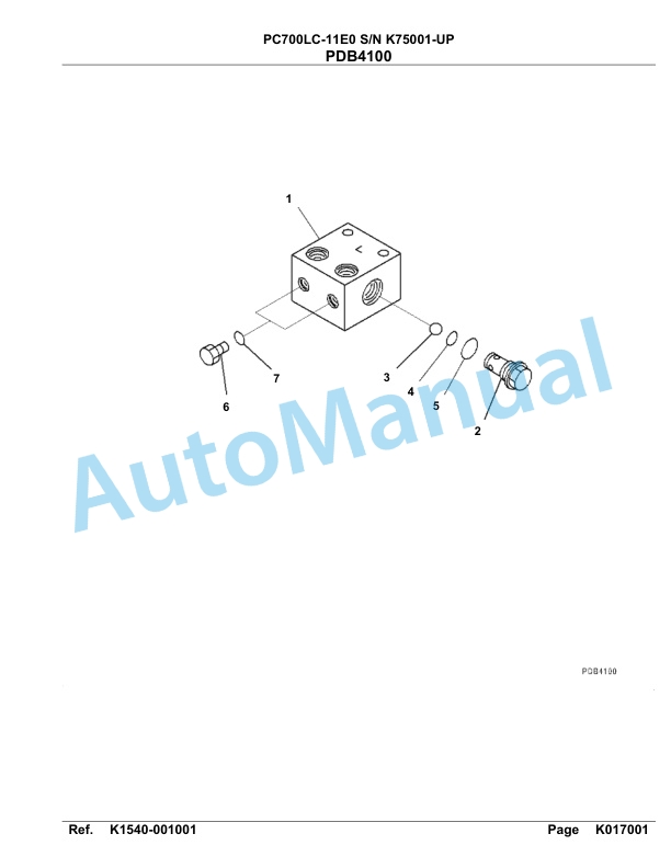 Komatsu PC700LC-11E0 Hydraulic Excavator Parts Manual PC00072U-4